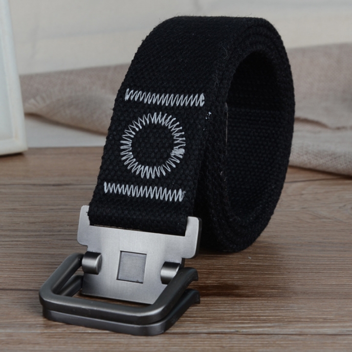 Men&apos;s canvas casual belt double ring buckles men&apos;s canvas belt thickened canvas belt, canvas belt.