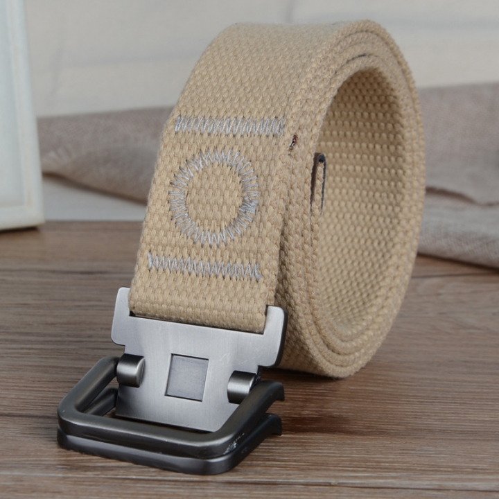 Men&apos;s canvas casual belt double ring buckles men&apos;s canvas belt thickened canvas belt, canvas belt.