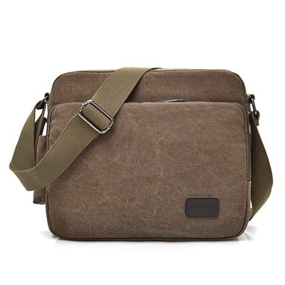 canvas bag, men&apos;s bag shoulder bag men&apos;s leisure bag, Korean version satchel multi-function iPad