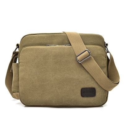 canvas bag, men&apos;s bag shoulder bag men&apos;s leisure bag, Korean version satchel multi-function iPad
