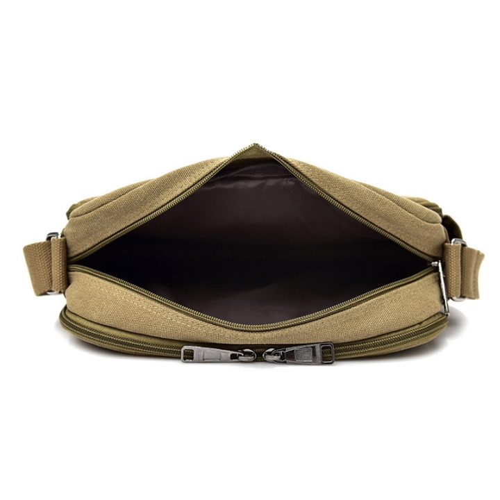 canvas bag, men&apos;s bag shoulder bag men&apos;s leisure bag, Korean version satchel multi-function iPad