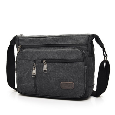 Men&apos;s canvas single shoulder bag multi compartment leisure man bag large capacity men&apos;s Satchel Bag