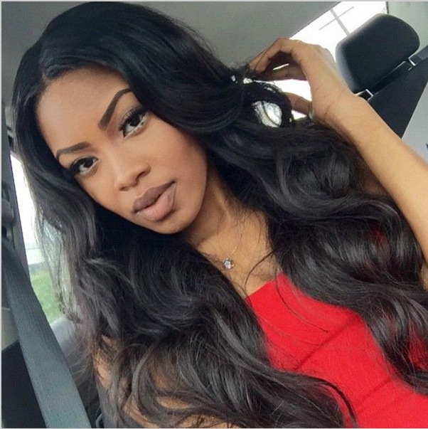 Wig, high temperature wire, big wave, black, medium length, long hair, lady&apos;s head.