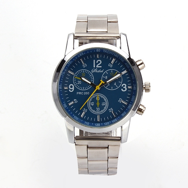 Three eye six pin steel belt watch fashion trend watch gift table