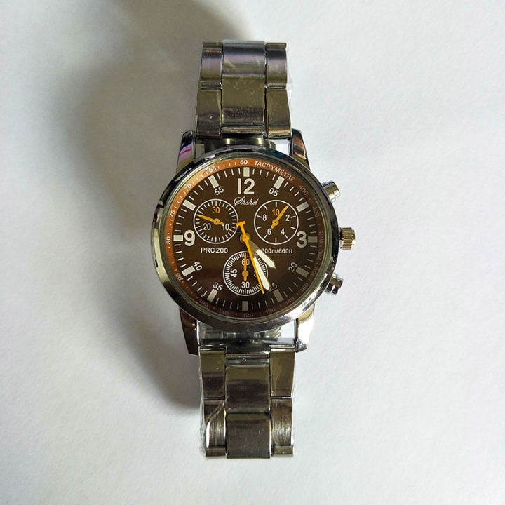 Three eye six pin steel belt watch fashion trend watch gift table