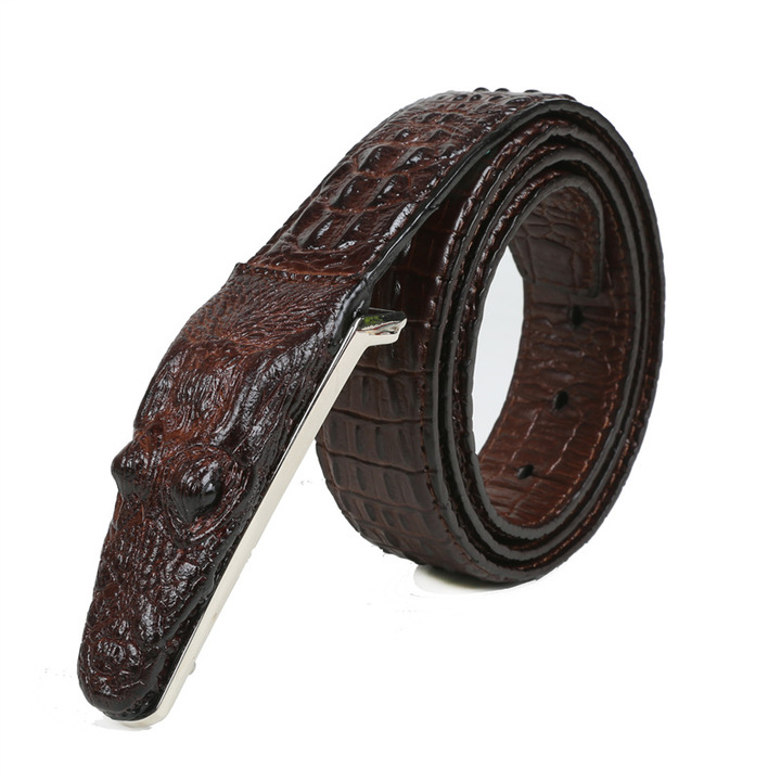 Crocodile pattern belt, men&apos;s leisure leather belt