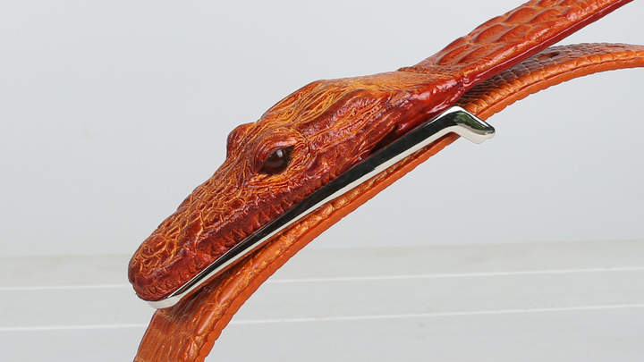Crocodile pattern belt, men&apos;s leisure leather belt