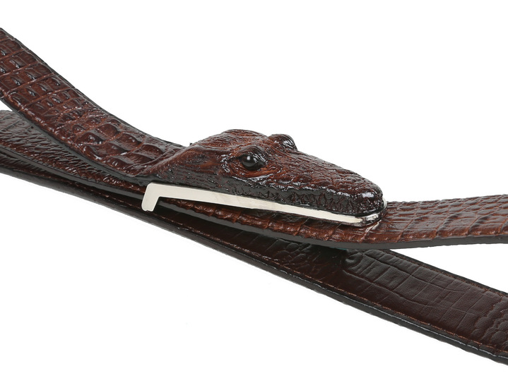 Crocodile pattern belt, men&apos;s leisure leather belt
