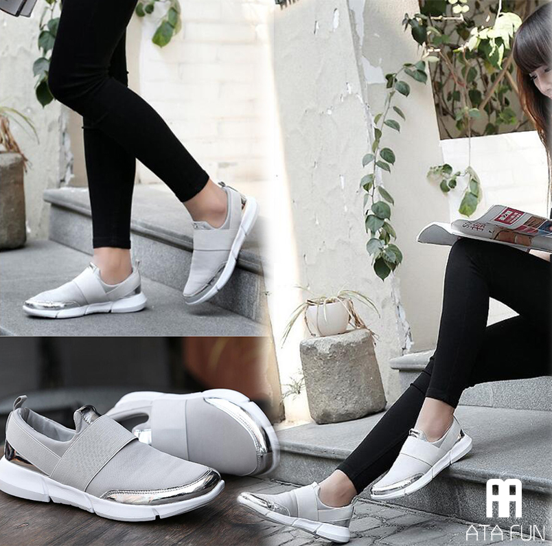 Big Size 35-42 Women Sneakers Brand Mesh Shoes Women shoes Slip on Casual Shoes Flats Shoes Stretch