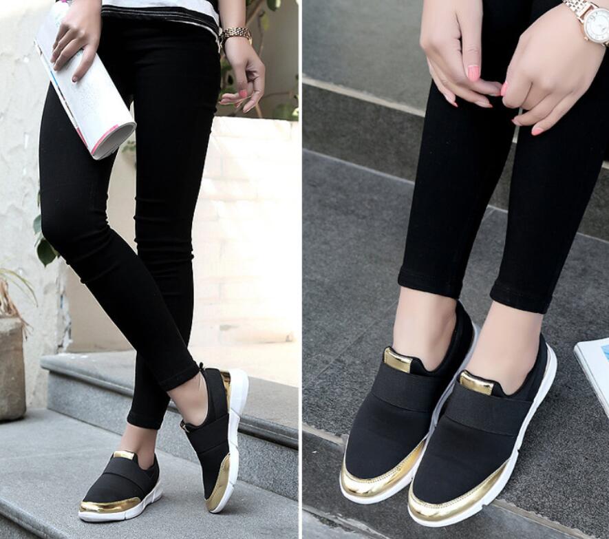 Big Size 35-42 Women Sneakers Brand Mesh Shoes Women shoes Slip on Casual Shoes Flats Shoes Stretch