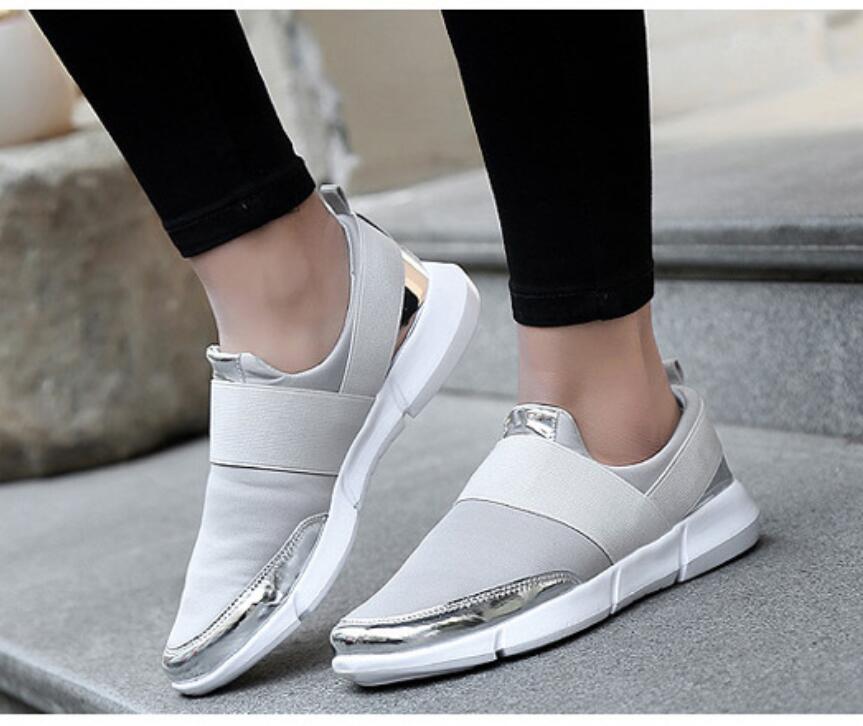 Big Size 35-42 Women Sneakers Brand Mesh Shoes Women shoes Slip on Casual Shoes Flats Shoes Stretch