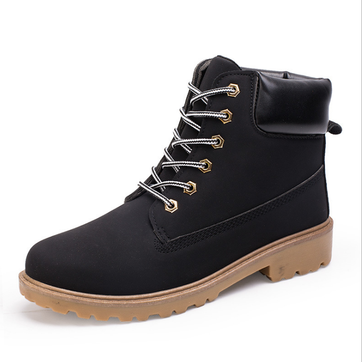 NEW Autumn Winter Men Boots Vintage Style Boots Men Shoes Casual Fashion High-Cut Lace-up Warm