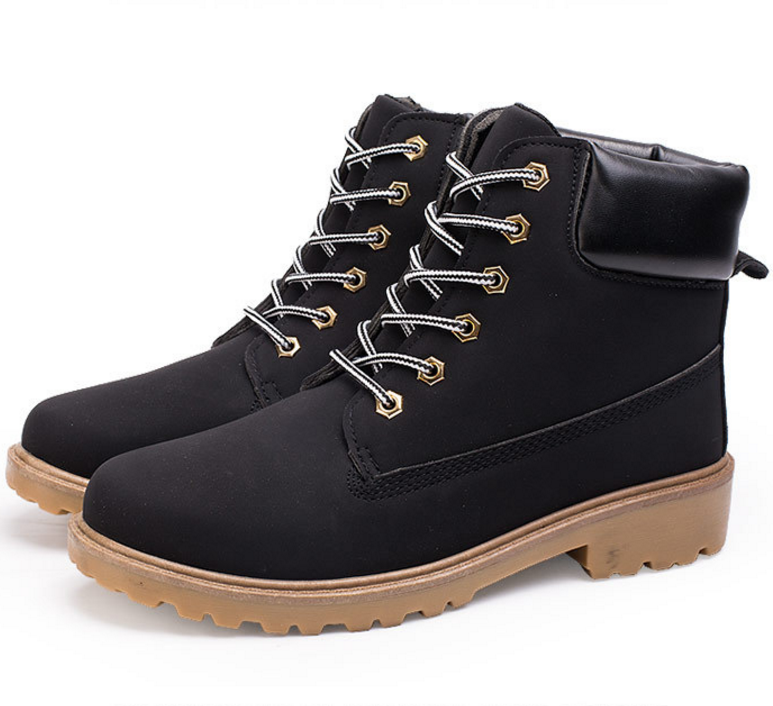 NEW Autumn Winter Men Boots Vintage Style Boots Men Shoes Casual Fashion High-Cut Lace-up Warm