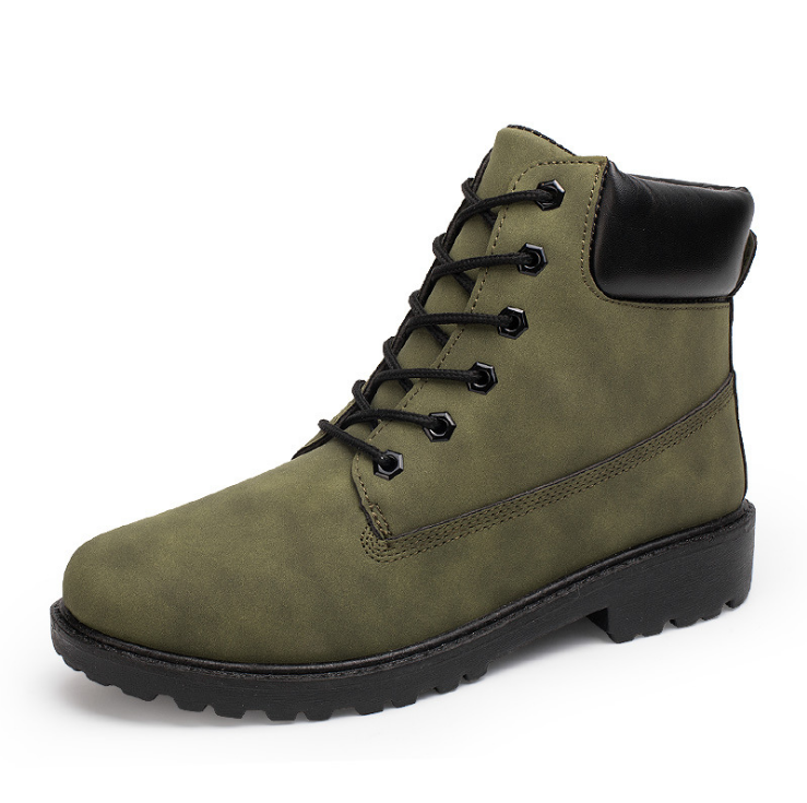 NEW Autumn Winter Men Boots Vintage Style Boots Men Shoes Casual Fashion High-Cut Lace-up Warm