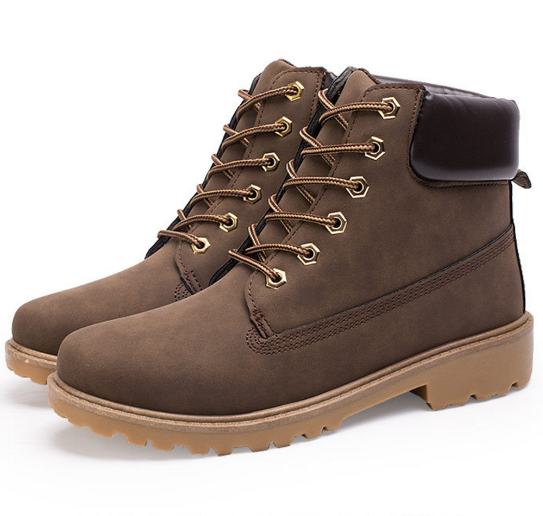NEW Autumn Winter Men Boots Vintage Style Boots Men Shoes Casual Fashion High-Cut Lace-up Warm