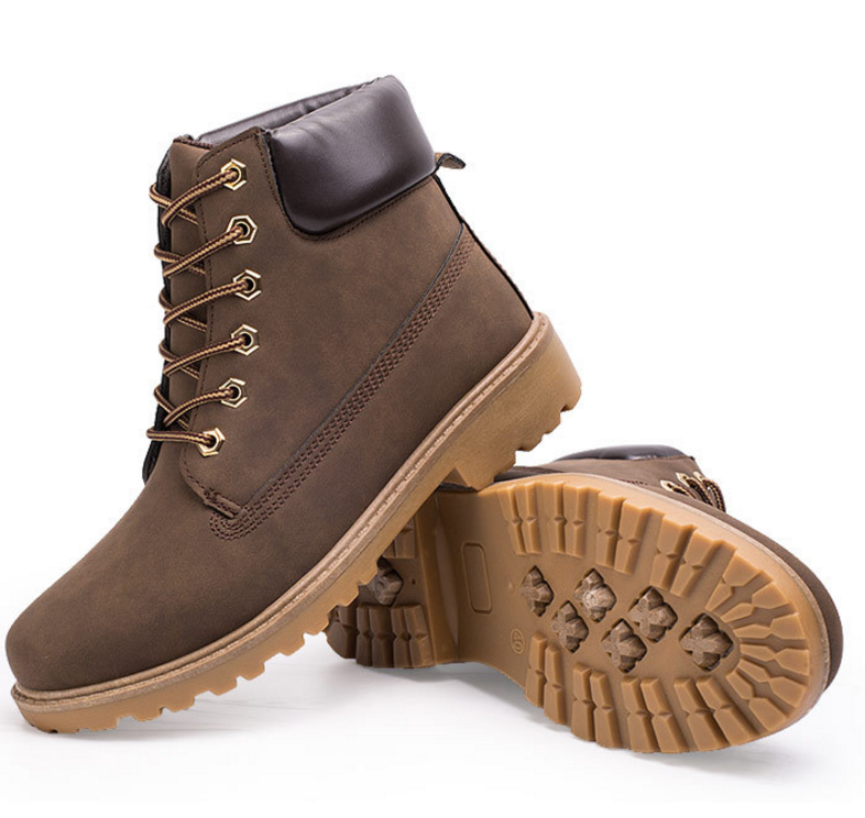 NEW Autumn Winter Men Boots Vintage Style Boots Men Shoes Casual Fashion High-Cut Lace-up Warm