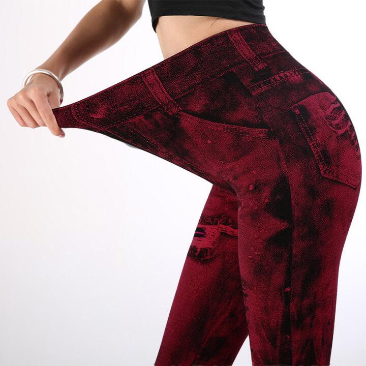 women pants Fashion Super Stretchy Skinny Imitation Jeans Slim Seamless Denim Leggings women trouser