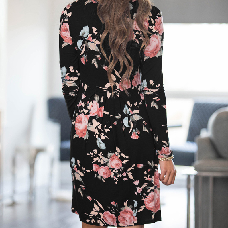 limited purchase Women Dress Style Floral Print Chiffon Beach Sundress Loose Mini Party ladies Dress
