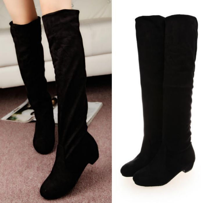 Plus size 35-43 New Fashion ladies Boots Over The Knee High women Shoes Sexy Elastic Women Boots