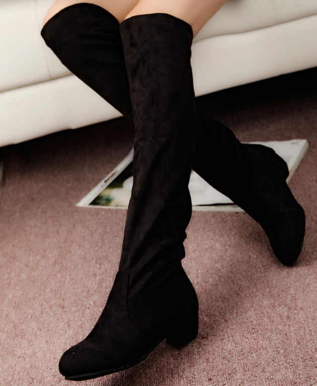 Plus size 35-43 New Fashion ladies Boots Over The Knee High women Shoes Sexy Elastic Women Boots