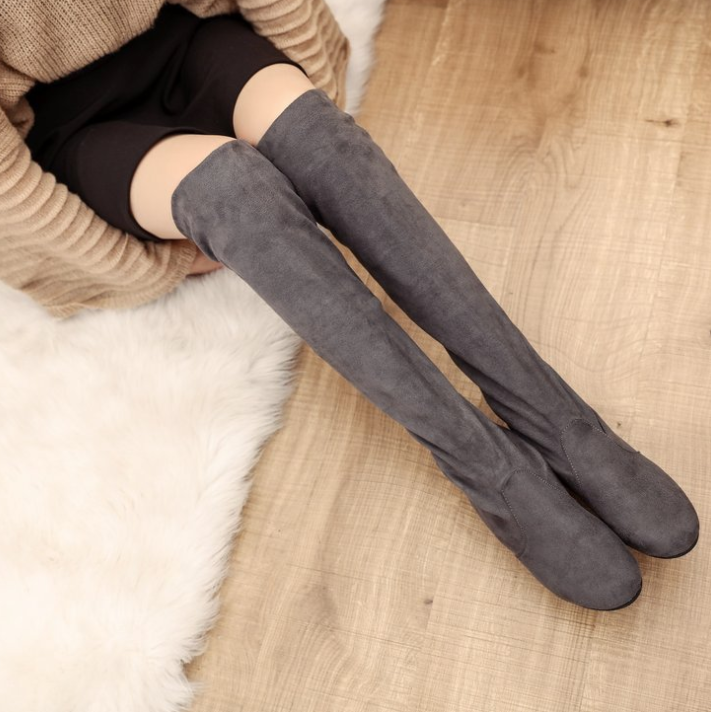 Plus size 35-43 New Fashion ladies Boots Over The Knee High women Shoes Sexy Elastic Women Boots