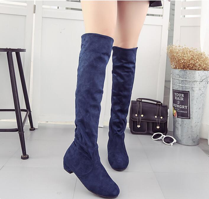 Plus size 35-43 New Fashion ladies Boots Over The Knee High women Shoes Sexy Elastic Women Boots