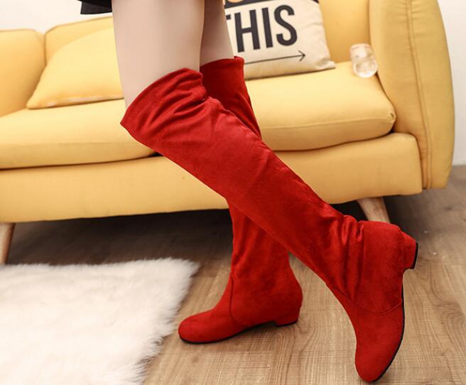 Plus size 35-43 New Fashion ladies Boots Over The Knee High women Shoes Sexy Elastic Women Boots