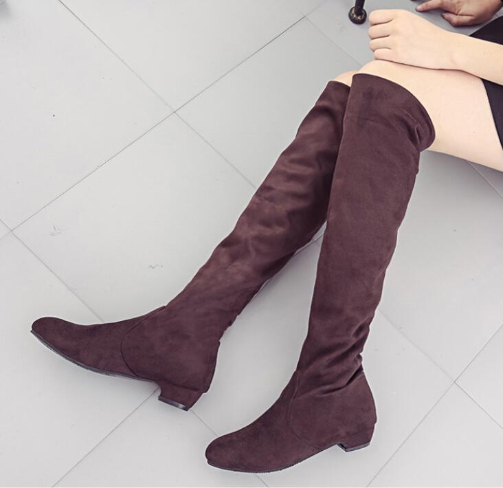 Plus size 35-43 New Fashion ladies Boots Over The Knee High women Shoes Sexy Elastic Women Boots