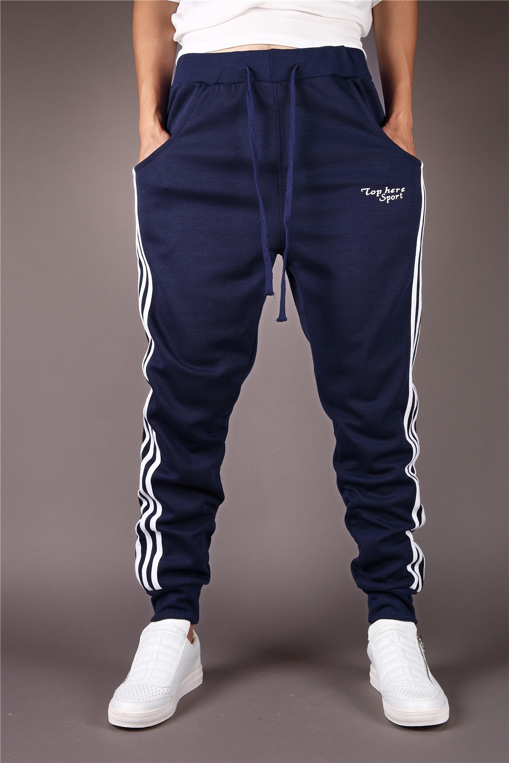 Men Pants Hip Hop Harem Joggers Pants 2019 Male Trousers Solid Multi-pocket Sweatpants