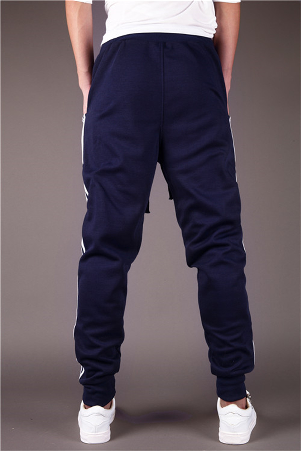 Men Pants Hip Hop Harem Joggers Pants 2019 Male Trousers Solid Multi-pocket Sweatpants