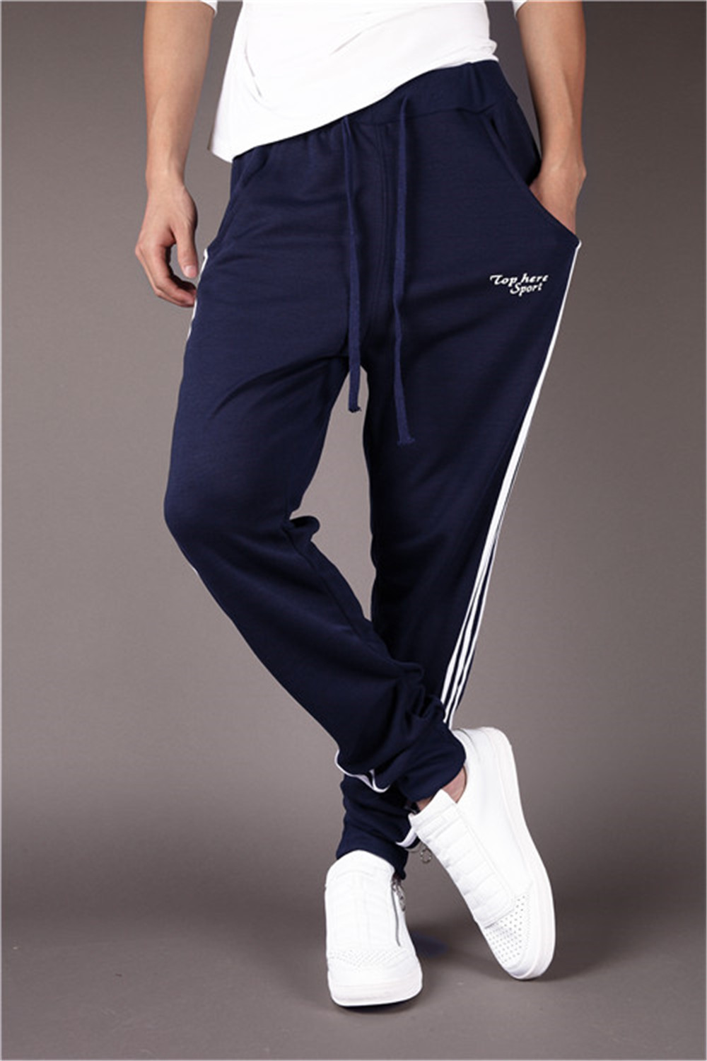 Men Pants Hip Hop Harem Joggers Pants 2019 Male Trousers Solid Multi-pocket Sweatpants