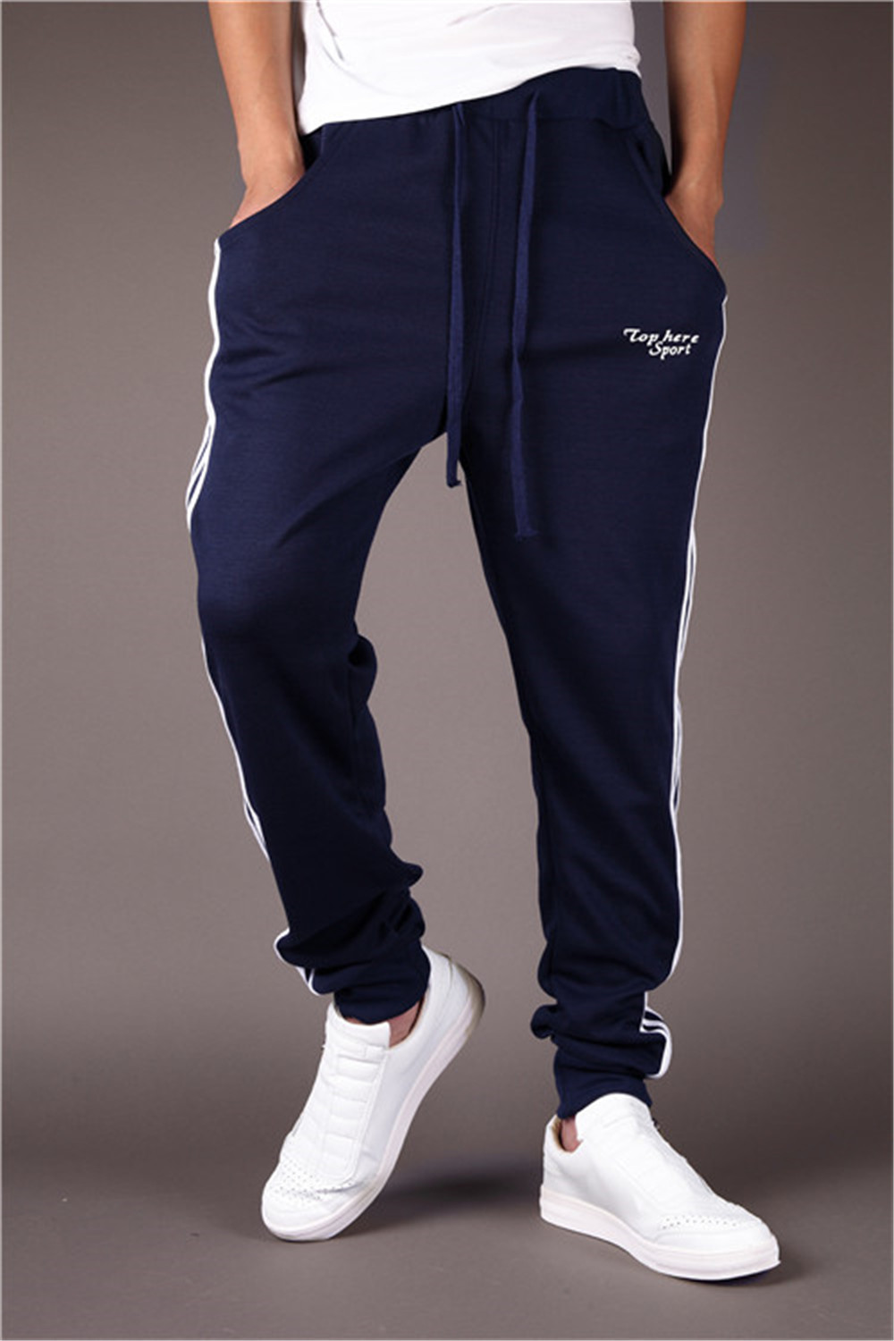 Men Pants Hip Hop Harem Joggers Pants 2019 Male Trousers Solid Multi-pocket Sweatpants
