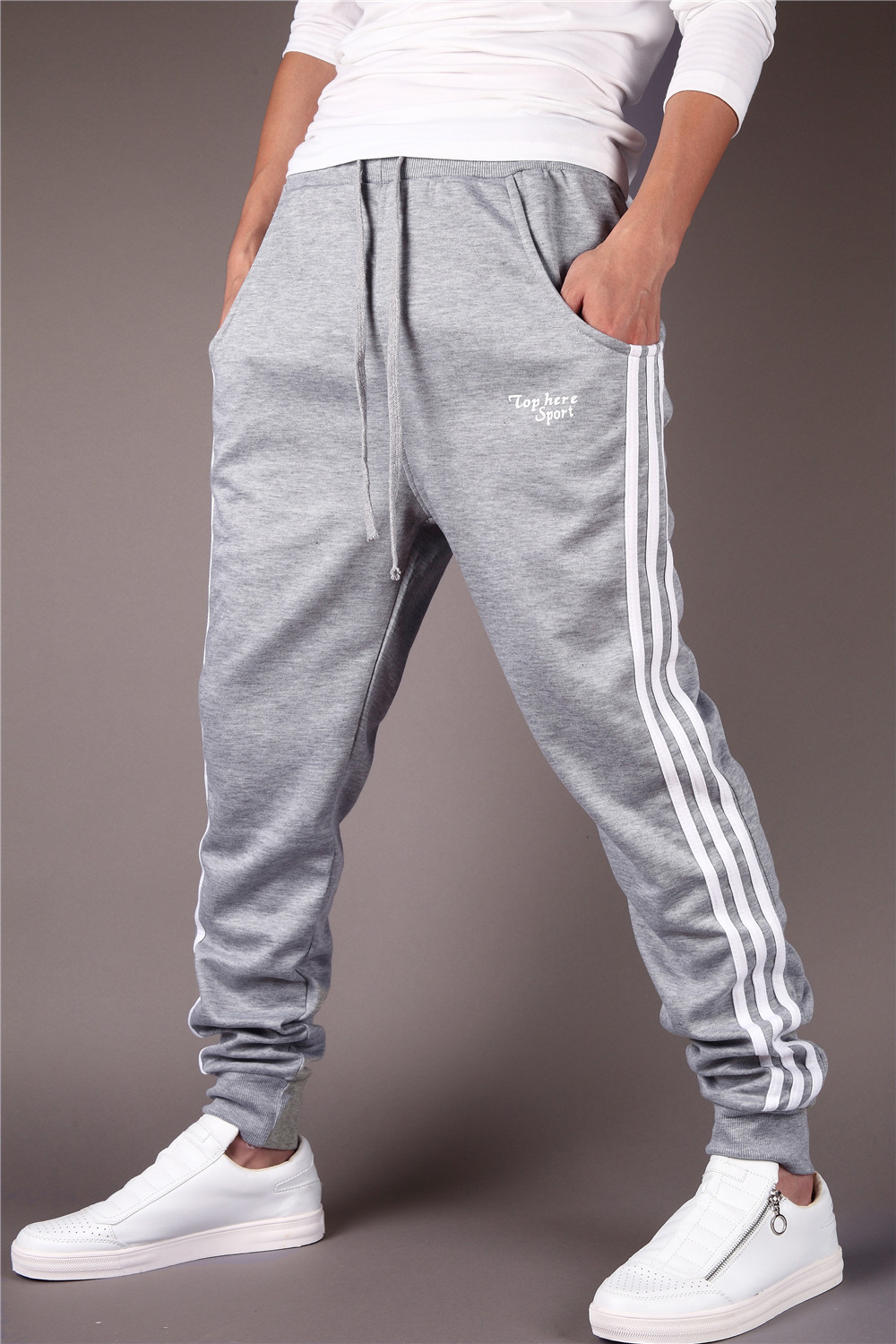 Men Pants Hip Hop Harem Joggers Pants 2019 Male Trousers Solid Multi-pocket Sweatpants