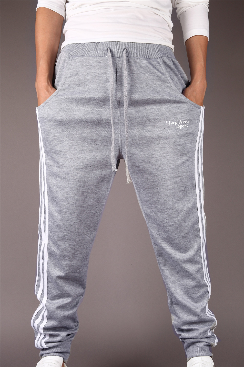 Men Pants Hip Hop Harem Joggers Pants 2019 Male Trousers Solid Multi-pocket Sweatpants