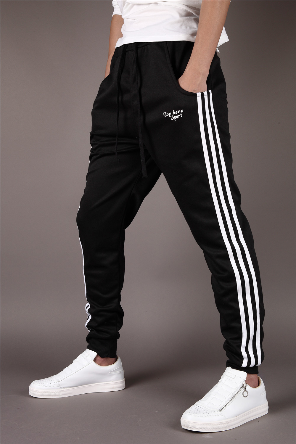 Men Pants Hip Hop Harem Joggers Pants 2019 Male Trousers Solid Multi-pocket Sweatpants
