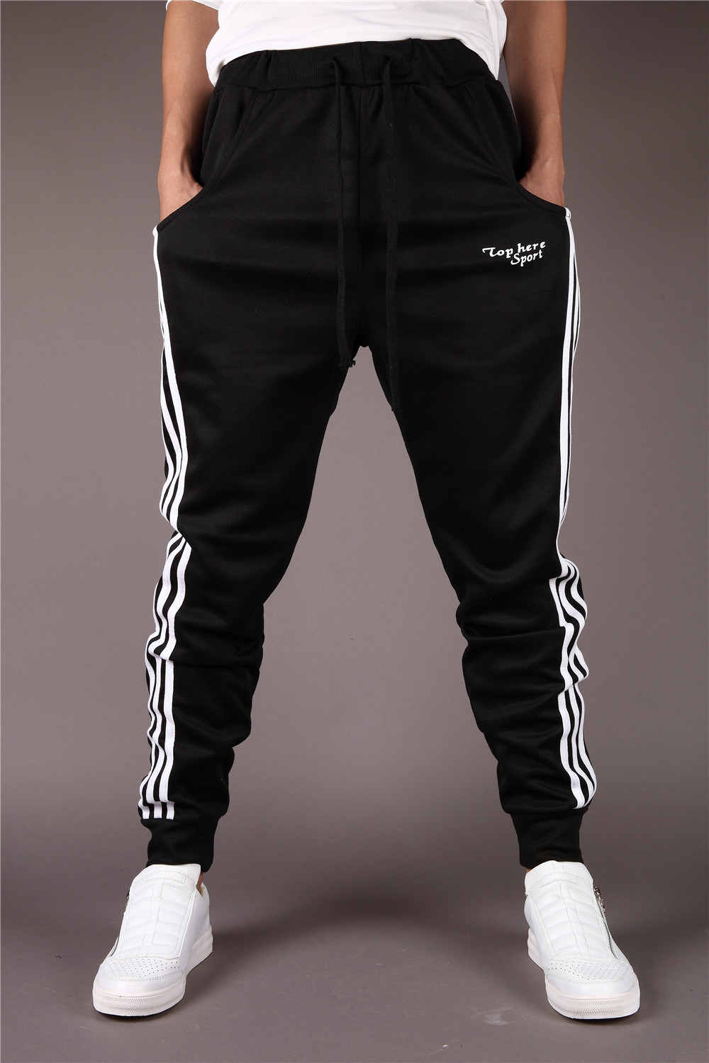 Men Pants Hip Hop Harem Joggers Pants 2019 Male Trousers Solid Multi-pocket Sweatpants