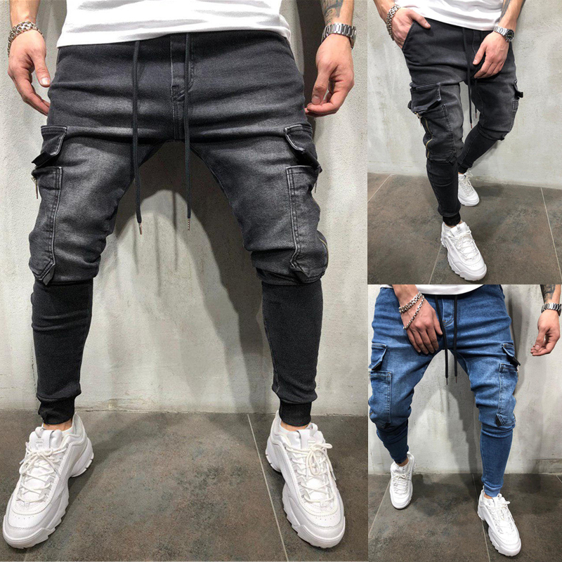 Trousers Fashion Stretch Casual Men Jeans Men Straight Mens Denim Jeans / Male Stretch Trouser Pants