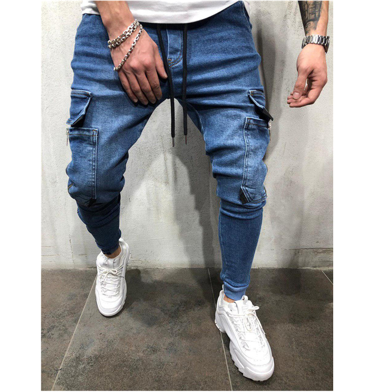 Trousers Fashion Stretch Casual Men Jeans Men Straight Mens Denim Jeans / Male Stretch Trouser Pants