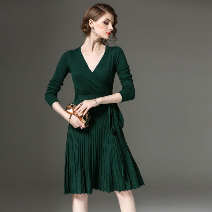 Dark Green Winter Dress