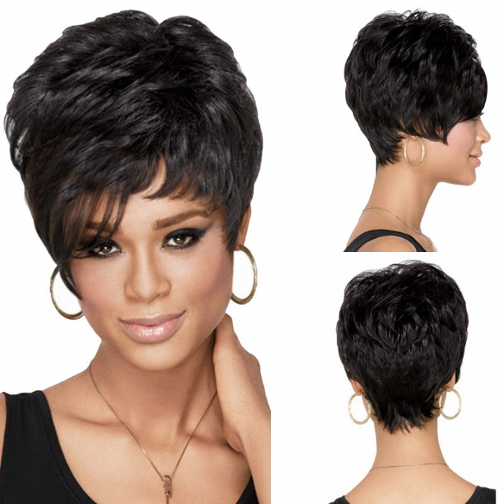 Wig Female Short Hair Curly Bangs Fashion Fluffy Natural Invisible