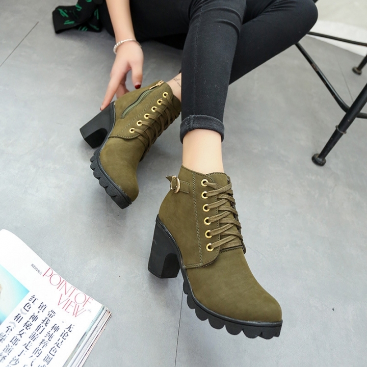 Winter Clearance Sale 1 Pairs 35-41 Lace-Up Ankle Boots Women'S Shoes Causal Martin Boots Shoes