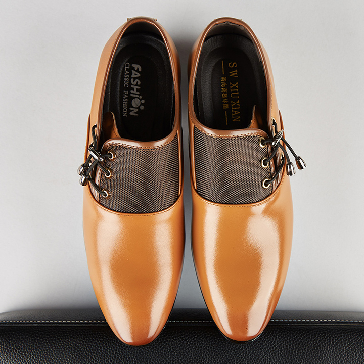 2018 spring new large size shoes men&apos;s business dress shoes wild soft casual shoes