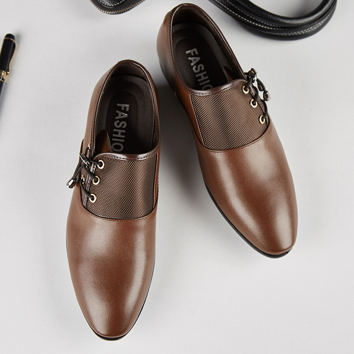 2018 spring new large size shoes men&apos;s business dress shoes wild soft casual shoes