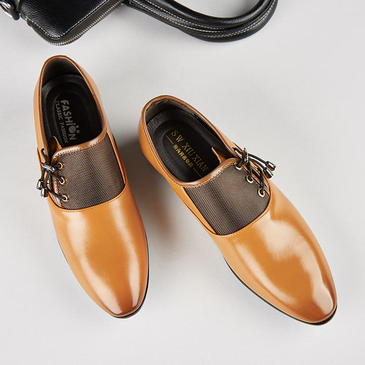 2018 spring new large size shoes men&apos;s business dress shoes wild soft casual shoes