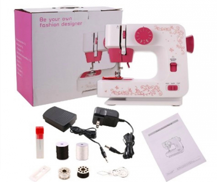 ADRA Automatic Double Thread Mini Sewing Machine Portable Double Speed 12 Stitches Lighting Lamp UK