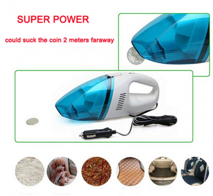 ADRA Useful In-Car 12V 60W Portable Car Home Mini Handheld Car Vacuum Cleaner Wet and Dry Dual Use