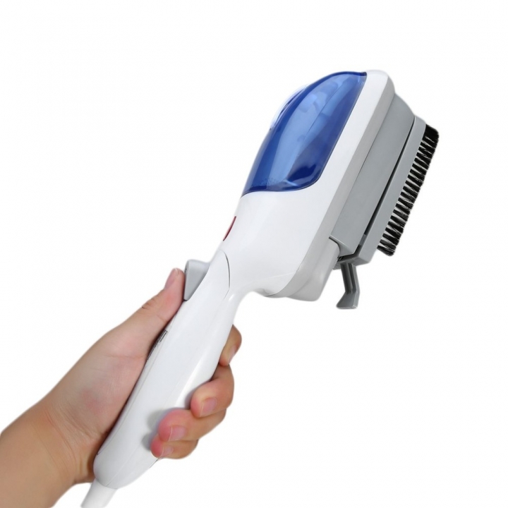 Electric Iron Handheld Steam Ironing Machine Laundry Brush Fabric Clothes Steamer Portable Plug blue