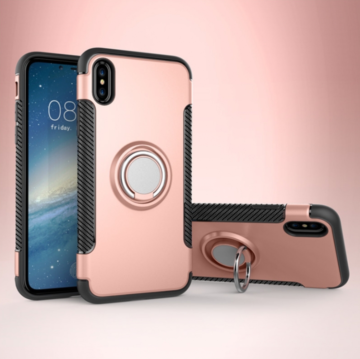 ADRA Mobile Case Magnetic Car Holder Ring Bracket Water-proof iPhone6 7/8 iPhoneX Cases