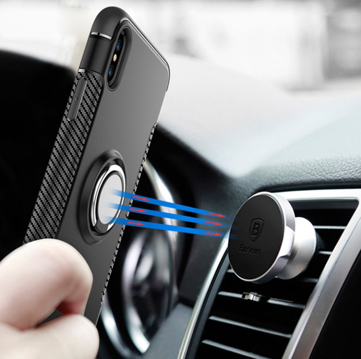 ADRA Mobile Case Magnetic Car Holder Ring Bracket Water-proof iPhone6 7/8 iPhoneX Cases