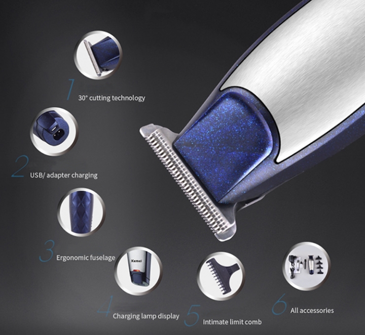 ADRA Hair Clipper For Men Electric Haircut Machine Set Rechargeable Hair Trimmers